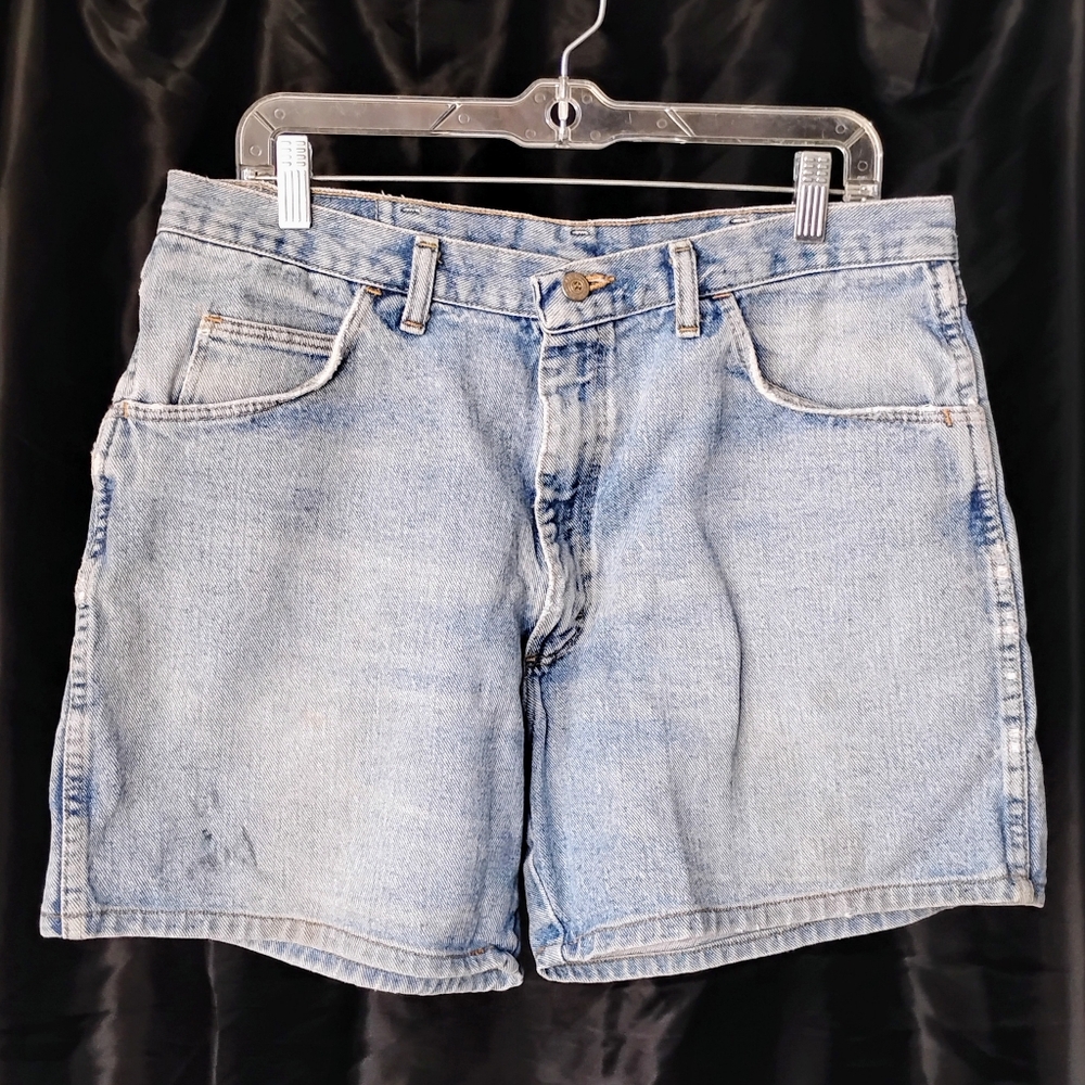 WRANGLER HERO ORIGINALS Retro Mens Relaxed Fit Denim Blue Jean Shorts
